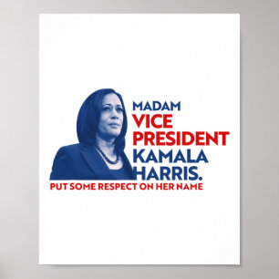Vp Kamala Harris Respekt für ihren Namen 2020 Joe  Poster
