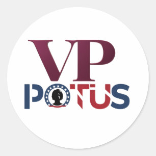 VP zu POTUS Runder Aufkleber