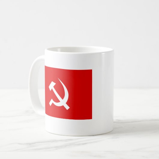 VPI-Flagge kommunistisches Party von Indien Kaffeetasse (Vorderseite Links)