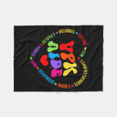 Vpk Aide First Day Of Back To School Appreciation Fleecedecke (Vorderseite (Horizontal))