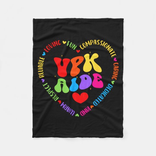 Vpk Aide First Day Of Back To School Appreciation Fleecedecke (Vorderseite)
