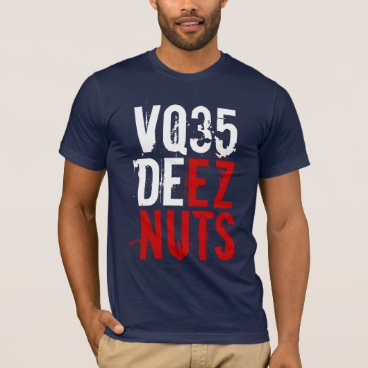 VQ35 DEEZ NÜSSE (rot/Weiß) T-Shirt (Vorderseite)