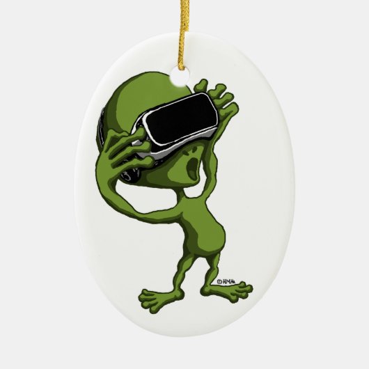 VR alien Keramik Ornament (Vorne)