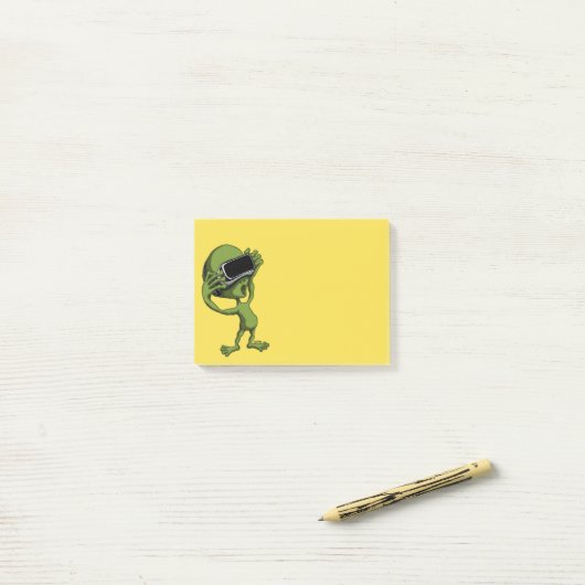 VR alien Post-it Klebezettel (Auf Schreibtisch)
