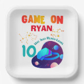 VR Birthday Boy Gamer Party Group Matching Pappteller (Vorderseite)