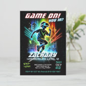 VR Birthday Einladung Gaming Party Einladung (Stehend Vorderseite)