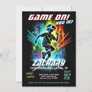 VR Birthday Einladung Gaming Party Einladung
