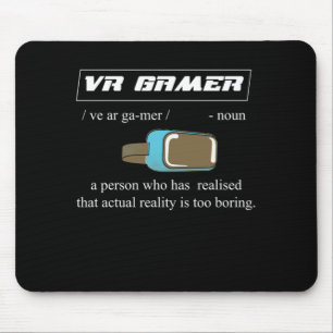 Vr Gamer Gaming Virtual Reality Geek Nerd Geschenk Mousepad
