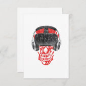 Vr Gamer Headset Video Game Skull - Virtuelle Real Einladung (Vorne/Hinten)