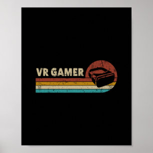 Vr-Gamer Retro-Videospiele für Jungen Männer Lusti Poster