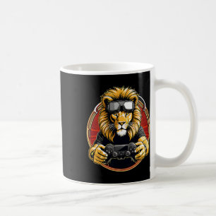 Vr Gaming Löwe Ich Würde Eher Tag Retro Spaß Spiel Kaffeetasse