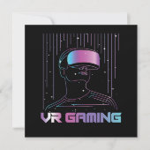 VR Gaming Virtual Reality Gamer Geek Nerd Geschenk Einladung (Vorderseite)