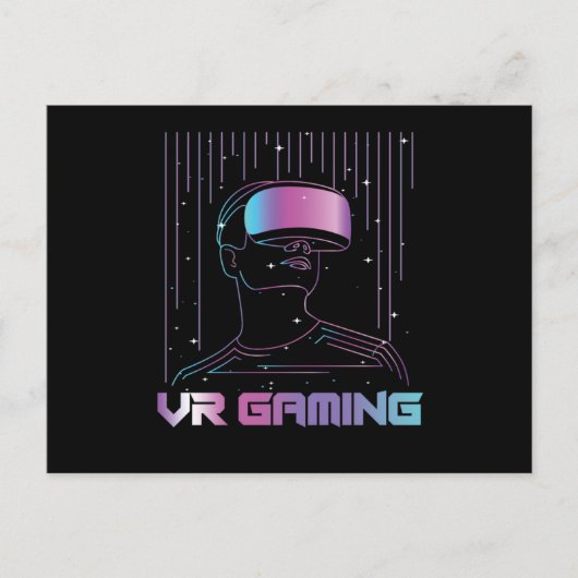 VR Gaming Virtual Reality Gamer Geek Nerd Geschenk Postkarte (Vorderseite)