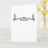 VR Geschenk Virtual Reality Gamer Heartbeat Karte (Gelbe Blume)