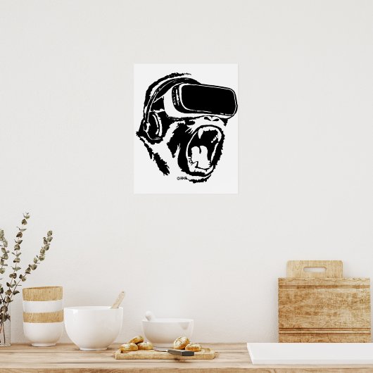 VR Gorilla Poster (Küche)