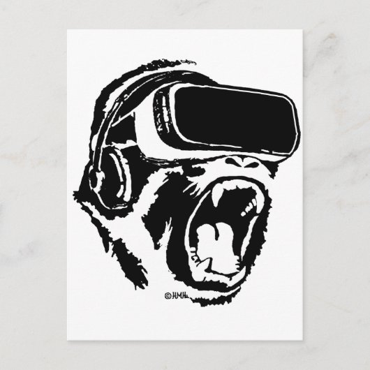 VR Gorilla Postkarte (Vorderseite)