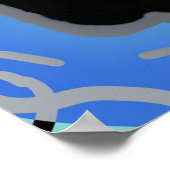 VR Headset Gaming Time Dynamischer Hintergrund Poster (Ecke)