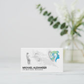 VR-Headset-Tech-Logo | Weltkarte Visitenkarte (Stehend Vorderseite)