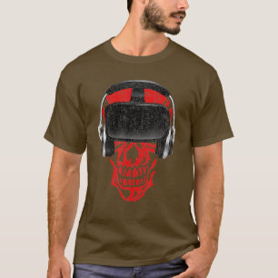 VR Headset Video Game Skull - Virtual Reality Meta T-Shirt