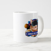 VR Katze im Weltraum Jumbo-Tasse (Vorderseite Rechts)