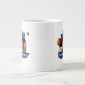 VR Katze im Weltraum Jumbo-Tasse (Vorderseite)