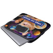 VR Katze im Weltraum Laptopschutzhülle (Vorne Knopf)