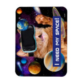 VR Katze im Weltraum Magnet (Vertikal)