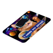 VR Katze im Weltraum Magnet (Linke Seite)