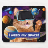 VR Katze im Weltraum Mousepad (Vorne)