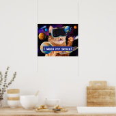 VR Katze im Weltraum Poster (Küche)