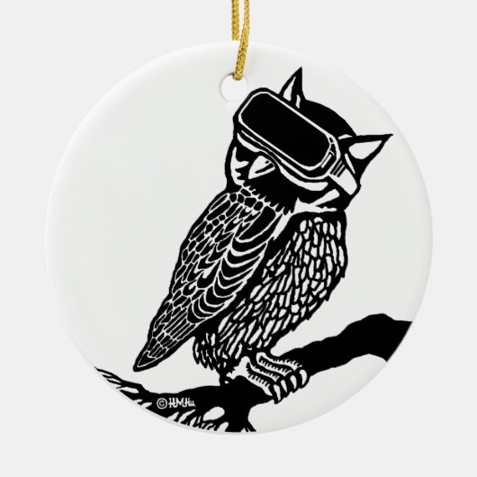 VR Owl Keramikornament (Vorne)