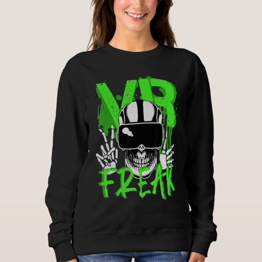 Vr Player Virtual Reality Freak Gamer Sweatshirt (Vorderseite)