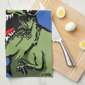 VR T-rex Handtuch (Viertel Falte)