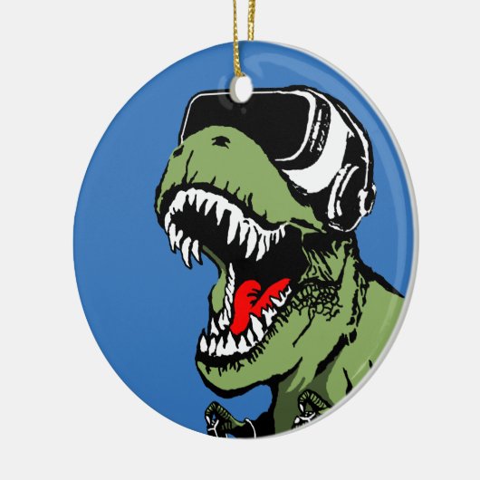 VR T-rex Keramik Ornament (Links)