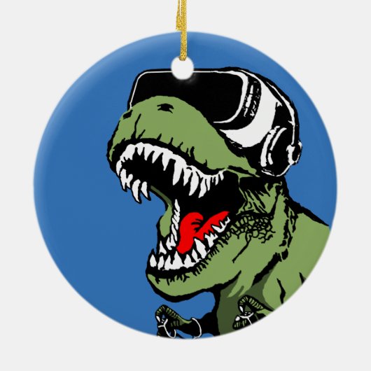 VR T-rex Keramik Ornament (Hinten)
