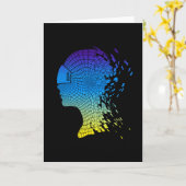 VR Virtual Reality-Headset-Design Karte (Gelbe Blume)