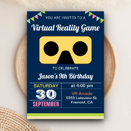 VR Virtual Reality Kindergeburtstag Party Einladun Einladung