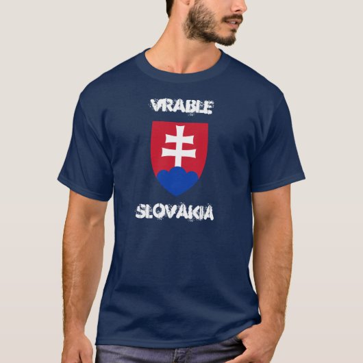 Vrable, Slowakei mit Wappen T-Shirt (Vorderseite)