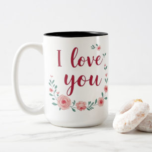 Vraj I LIEBE SIE NEUE DRUCKMAG MIT SCHÖNEN DES Zweifarbige Tasse
