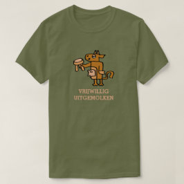 vrijwilig uitgemolken t shirt