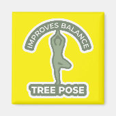 Vrikshasana Tree Pose • Improves Balance Yoga Magnet (Vorne)