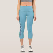 Vrolijk kerstfeest Auf Eis Capri Leggings (Vorderseite)