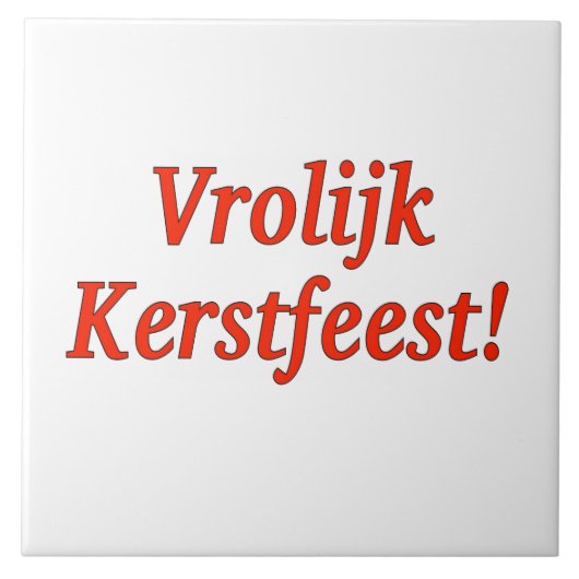 Vrolijk Kerstfeest! Frohe Weihnachten in Fliese (Vorderseite)