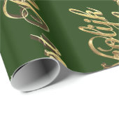 Vrolijk Kerstfeest Holländisch Weihnachtsgrün und  Geschenkpapier (Rolleneckpunkt)