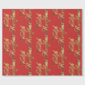 Vrolijk Kerstfeest Holländisch Weihnachtsrot und G Geschenkpapier (Flach)