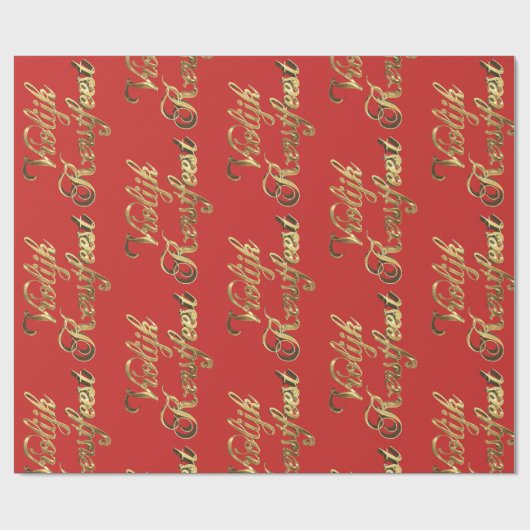 Vrolijk Kerstfeest Holländisch Weihnachtsrot und G Geschenkpapier (Flach)