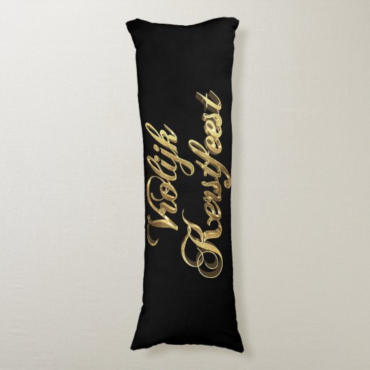 Vrolijk Kerstfeest Holländisch Weihnachtsschwarz u Seitenschläferkissen (Vorderseite Vertikal)