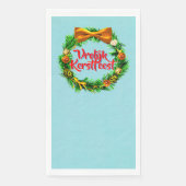 Vrolijk Kerstfeest Niederländisch Frohe Weihnachte Serviette (Vorderseite)