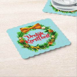 Vrolijk Kerstfeest Niederländisch Frohe Weihnachte Untersetzer