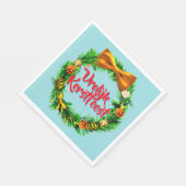 Vrolijk Kerstfeest Niederländisch Frohe Weihnachts Serviette (Ecke)